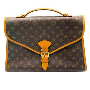 lot 0B image: Louis Vuitton Monogram Beverly Hand Bag Brown Business Bag Pre-Owned Retail $1,400