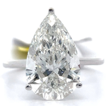 5.62 Carat Diamond Pear Solitaire Ring in 14k White Gold w/ IGI Report *VIDEO*