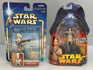 lot 18 image: STAR WARS Revenge Of The Sith &  Attack Of The Clones Action Figures (New Old Stock)