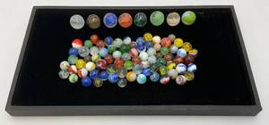 lot 116 image: Misc. Vintage Marbles, Some That Glow Under UV Light