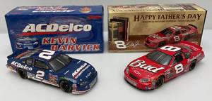 lot 126 image: Vintage Collectible 124 Scale Die Cast NASCAR DALE EARNHARDT JR. #8 & KEVIN HARVICK #2 Cars In Original Boxes