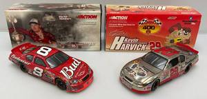 lot 128 image: Vintage Collectible 124 Scale Die Cast NASCAR DALE EARNHARDT JR. #8 & KEVIN HARVICK #29 Cars In Original Boxes
