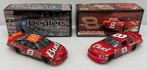 lot 130 image: Vintage Collectible 124 Scale Die Cast NASCAR DALE EARNHARDT JR. #8 Cars In Original Boxes
