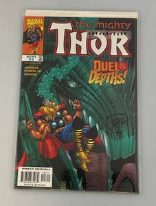 lot 145 image: AUTOGRAPHED THOR (Volume 2) #3 Dan Jurgens John Romita Jr (In Protective Sleeve)