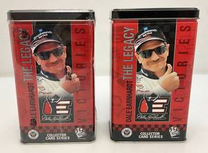 lot 177 image: Vintage Collectible Dale Earnhardt The Legacy Trading Cards In Tin 1 Factory Sealed, 1 Open But Sealed