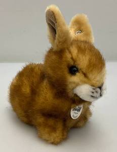 lot 202 image: Vintage STEIFF Original Hoppel Bunny Rabbit 5 12 x 5 x 2 34 Ear Tag # 080081