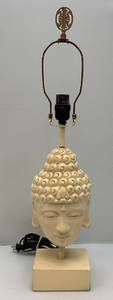 lot 204 image: Mid Century  Buddha Bust Lamp (No Shade)