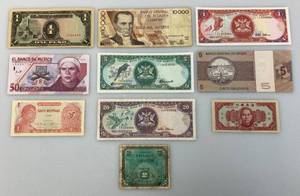 lot 213 image: Misc. Vintage Foreign Currency