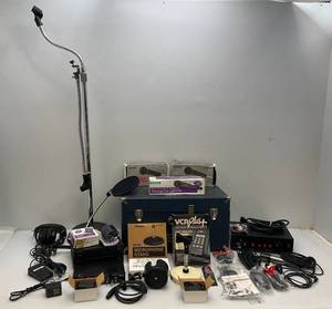 lot 250 image: Large Group Of Studio Eguipment Including Radio Shack Microphone, Microphone Stand  And More