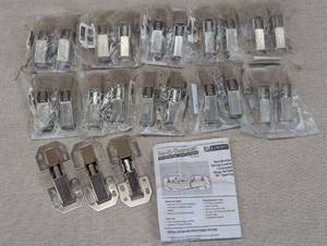 lot 46 image: Liberty Hardware Non-Mortise Spring Loaded Hinges