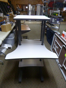 lot 51 image: Adjustable 3-Tier Desk