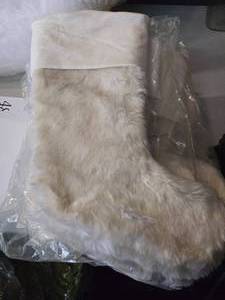 lot 483 image: Lot of (6) 18 Faux Arcti Fox Christmas Stockings