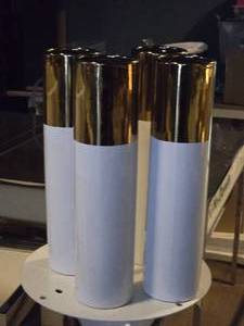 lot 509 image: Lot of (4) Ceramic Table Vase 4 x 16