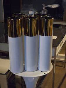 lot 513 image: Lot of (5) Ceramic Table Vase 4 x 16