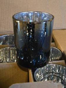 lot 518 image: Lot of (12) Mercury Glass Tea Light  Votive Candleholder by Volens
