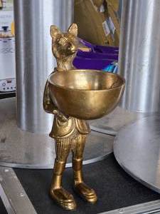 lot 959 image: 12 Eloise The Fox theme Dish Stand  Metal with Brass-Gold Finish