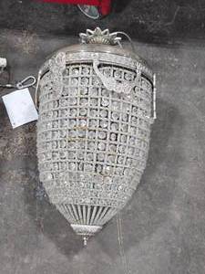 lot 221 image: Empire Chandelier Hanging Light Fixture 28 x 16