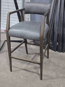 lot 243 image: 40 Padded Wood Bar Chair by Keagan