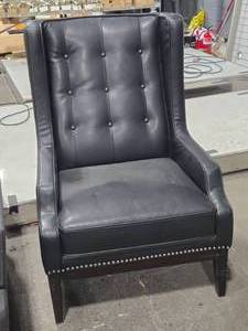 lot 245 image: Faux Leather Lounge Armchair - Blblioteca by Sunpan