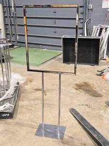 lot 383 image: Lot of (5) Metal Retail Display Sign on Stand