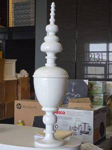 lot 468 image: Lot of (1) Resin Decorative Floor Vase 11 x 40 (white)