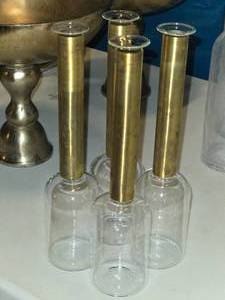 lot 547 image: Lot of (4) Bud Vase - Zoya by Accent Dcor 2 34 x 12 12