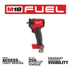 lot 38 image: Milwaukee M18 FUEL GEN-3 18V Lithium-Ion Brushless Cordless 38 in. Compact Impact Wrench with Friction Ring (Tool-Only)