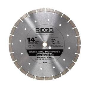 lot 62 image: RIDGID 14 in. Segmented High-Rim Diamond Blade