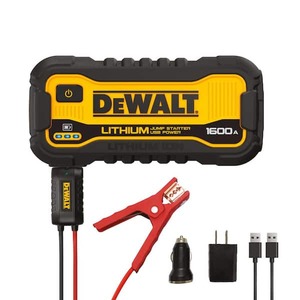 lot 66 image: DEWALT 1600 Peak Amp Lithium Jump Starter with USB Power Bank