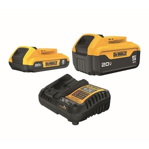 lot 67 image: DEWALT 20V MAX Lithium-Ion Battery Kit with 5.0Ah and 2.0Ah Battery and Charger