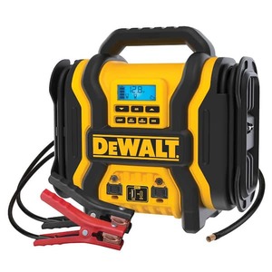 lot 108 image: DEWALT Portable Power 2000 Peak Amp Jump Starter wDigital Compressor