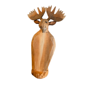 lot 35 image: Handcarved Moose Display