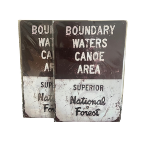 lot 18 image: Lot of 2 BWCA Metal Signs