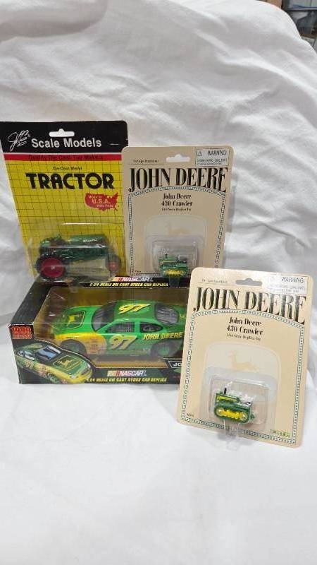 lot 242 image: Lot of John Deere Tractors and Nascar diecast