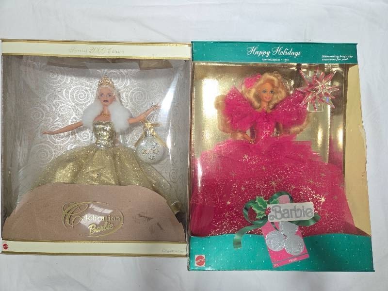 lot 274 image: Lot of 2 Holiday Barbies