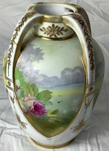 lot 13 image: Antique Hand Painted Nippon Porcelain Vase Era 1891-1921
