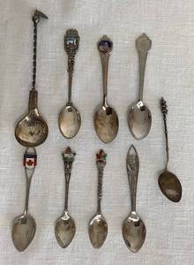 lot 56 image: Collection of Sterling Silver Spoons - 9 Spoons