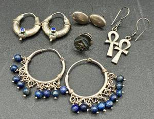 lot 115 image: Sterling Silver Earrings Bundle