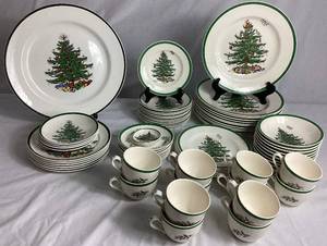 lot 103 image: Spode Christmas Tree and Cuthbertson Original Christmas Tree  Festive Holiday Stoneware Sets