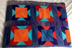 lot 102 image: Handmade Patchwork Quilt Throw