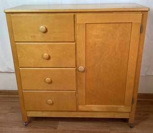 lot 106 image: Mid 20th Century Childrens Chifforobe Cabinet