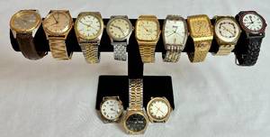 lot 131 image: Mens Wristwatches Package - 10 Wristwatches and 2 Watch Faces(no bands)