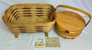 lot 124 image: Peterboro Basket Company 2 Basket Bundle