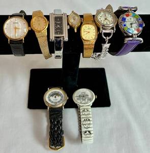 lot 132 image: Womens Wristwatch Lot - 8 Watches and 1 Watch Face(no Band)