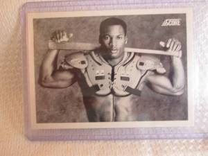 lot 1 image: 1990 Score Bo Jackson Black & White...