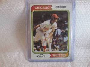 lot 16 image: 1974 Topps Jim Kaat Card...