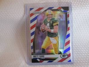lot 42 image: 2024 Prizm Brett Favre Red,White & ...