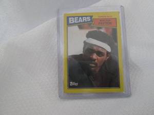 lot 97 image: 1987 Topps Walter Payton Card...