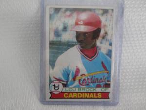 lot 99 image: 1979 Topps Lou Brock Card...