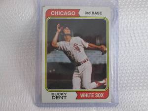 lot 139 image: 1974 Topps Bucky Dent Card...